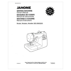 Janome 385.18080200 Instruction Manual image # 121294