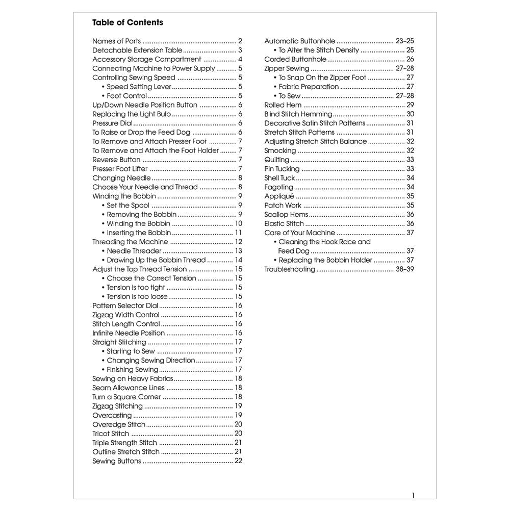 Janome Decor Excel Pro 5124 Instruction Manual image # 120528