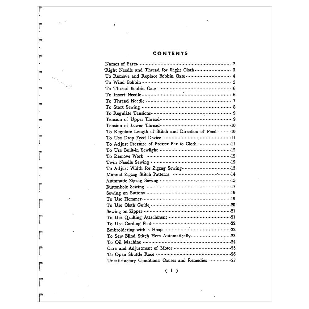 Janome (Newhome) 556 Instruction Manual image # 120466