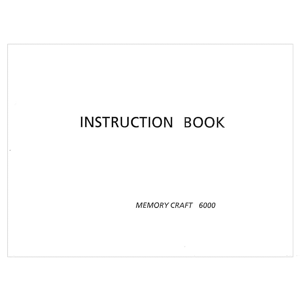 Janome 6000 Instruction Manual image # 120473