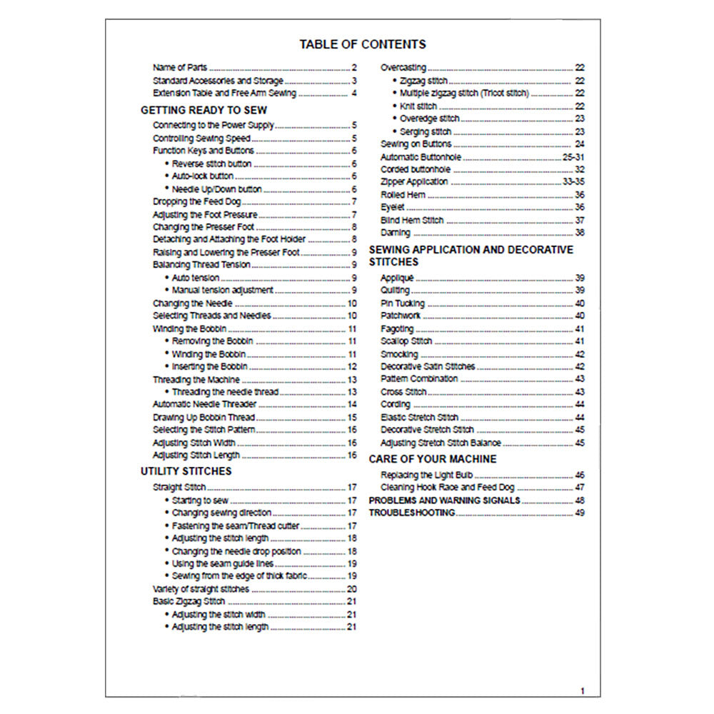 Janome 6260 Instruction Manual image # 120187