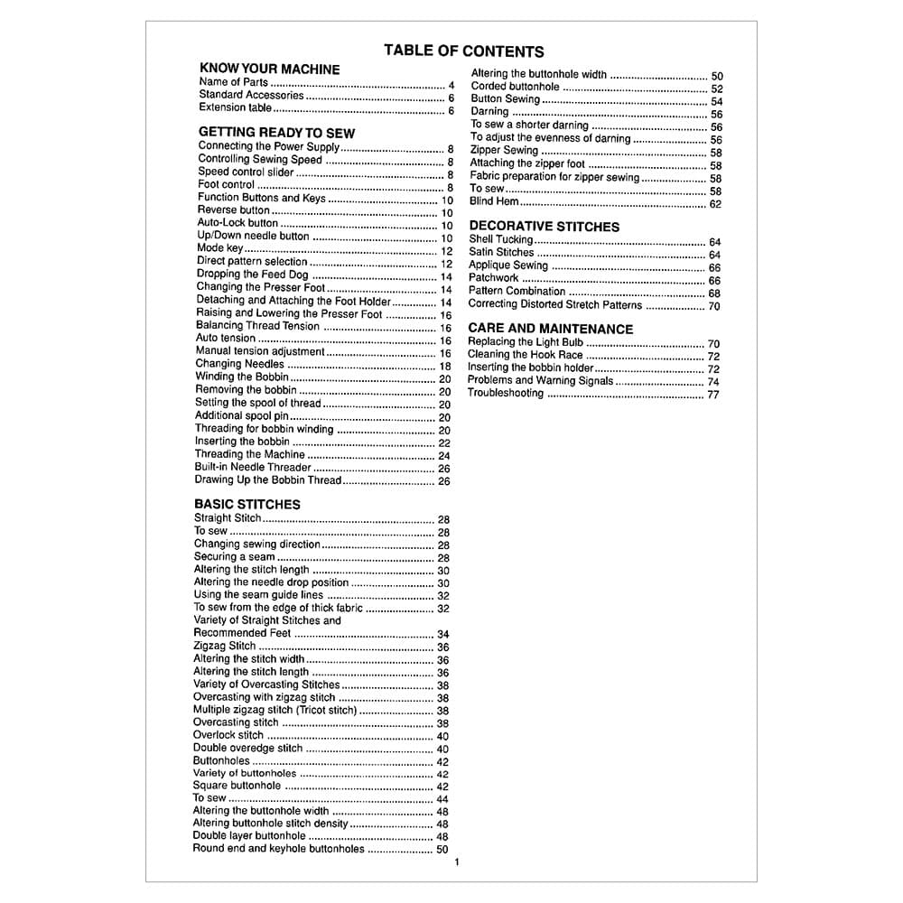 Janome 7061NX Instruction Manual image # 119978