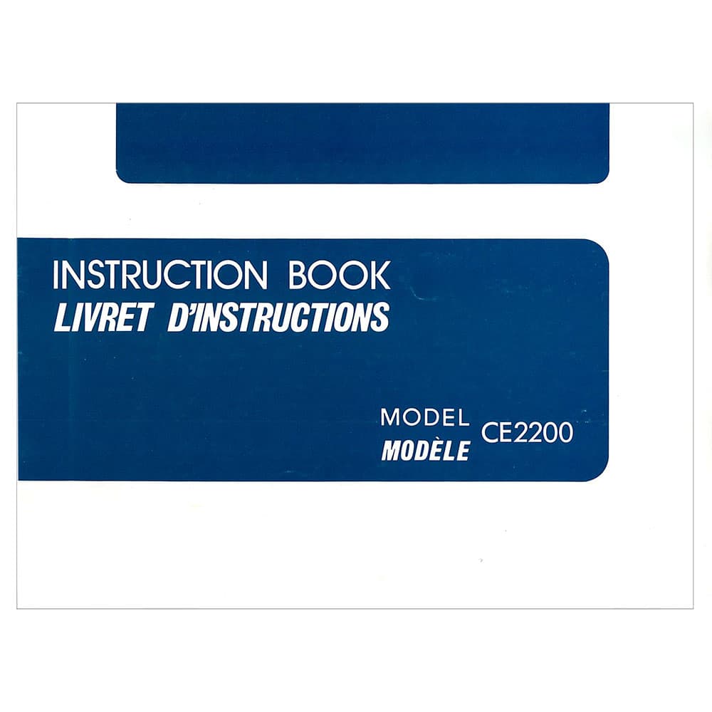 Instruction Manual, Janome CE2200 image # 120235