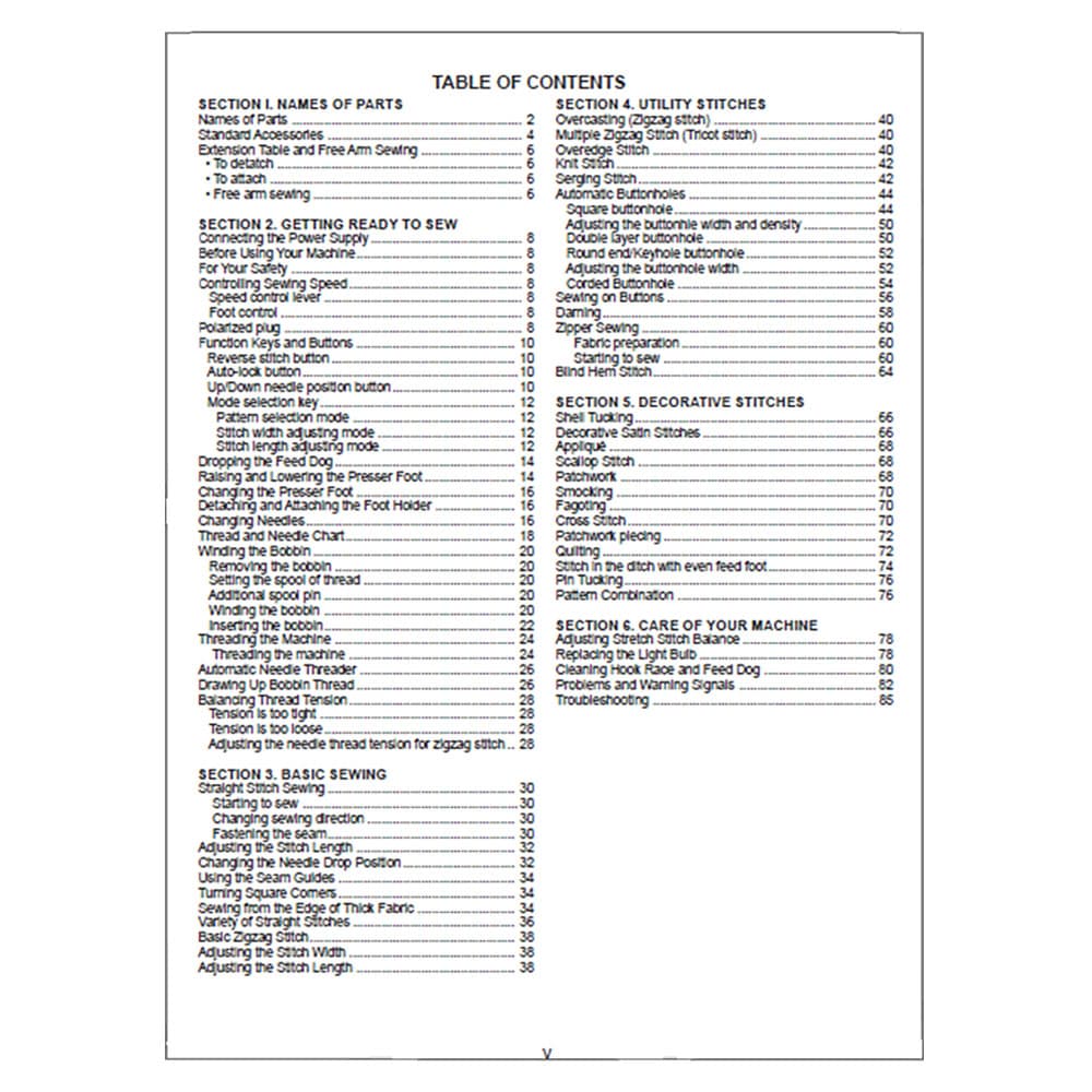 Janome DC2014 Instruction Manual image # 119999