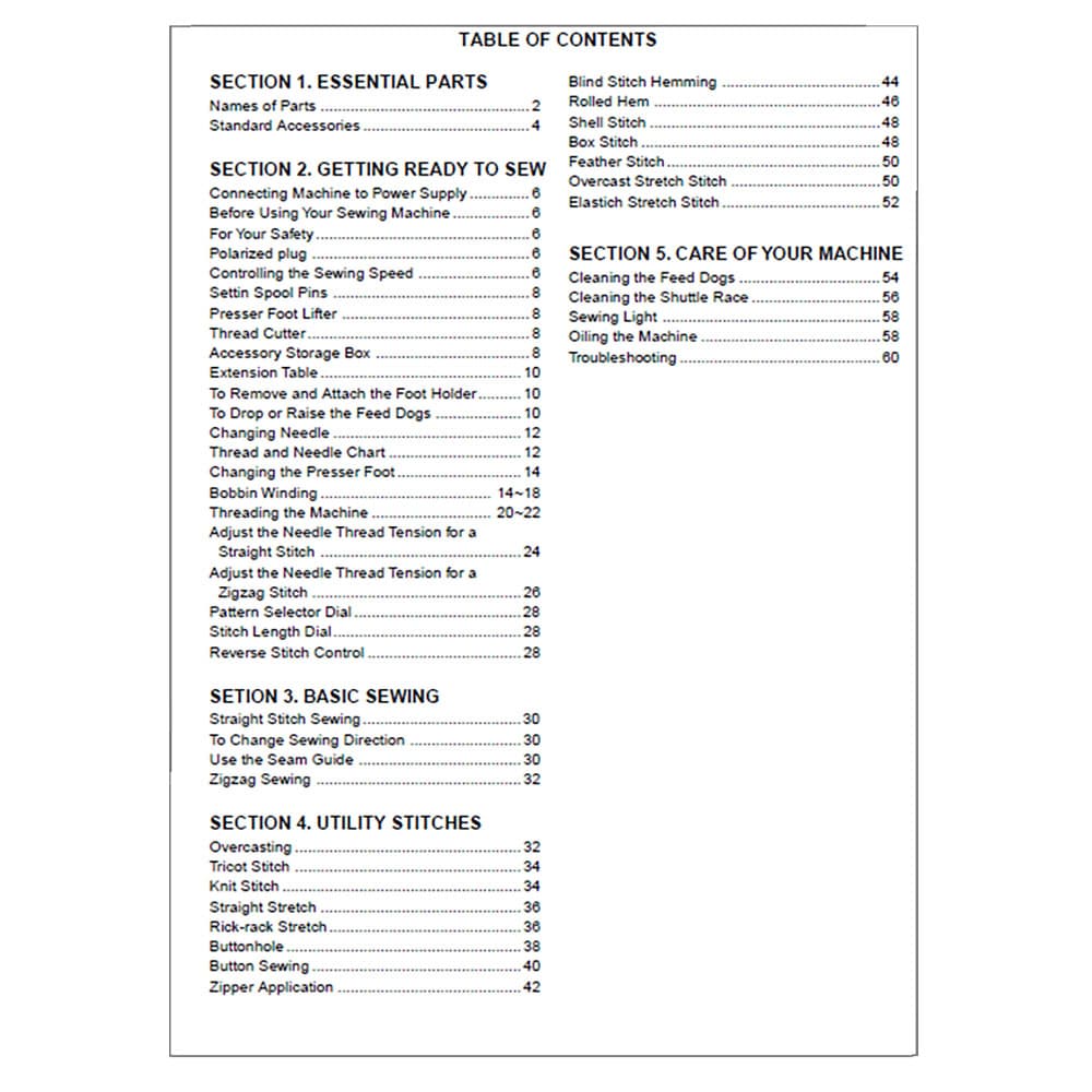 Janome HD1000 Instruction Manual image # 119927