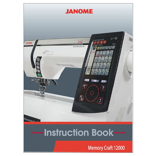 Instruction Manual, Janome MC12000