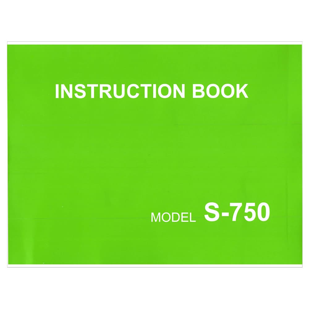 Janome (Newhome) S750 Instruction Manual image # 120505