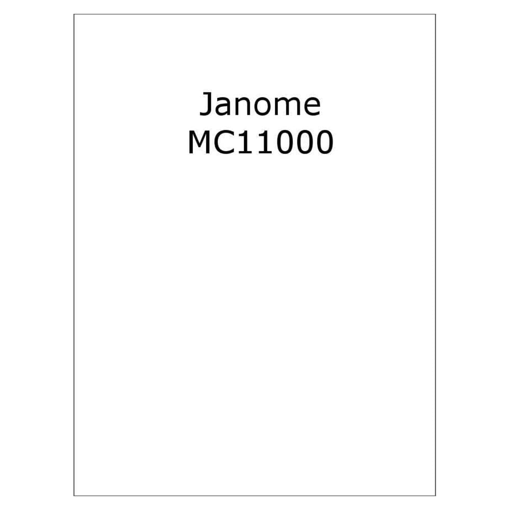 Janome MC11000 Instruction Manual image # 120556