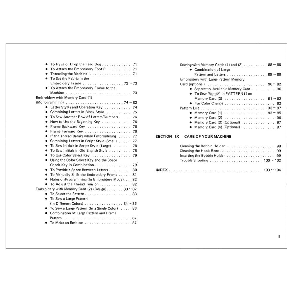 Janome MC8000 Service Manual image # 120586