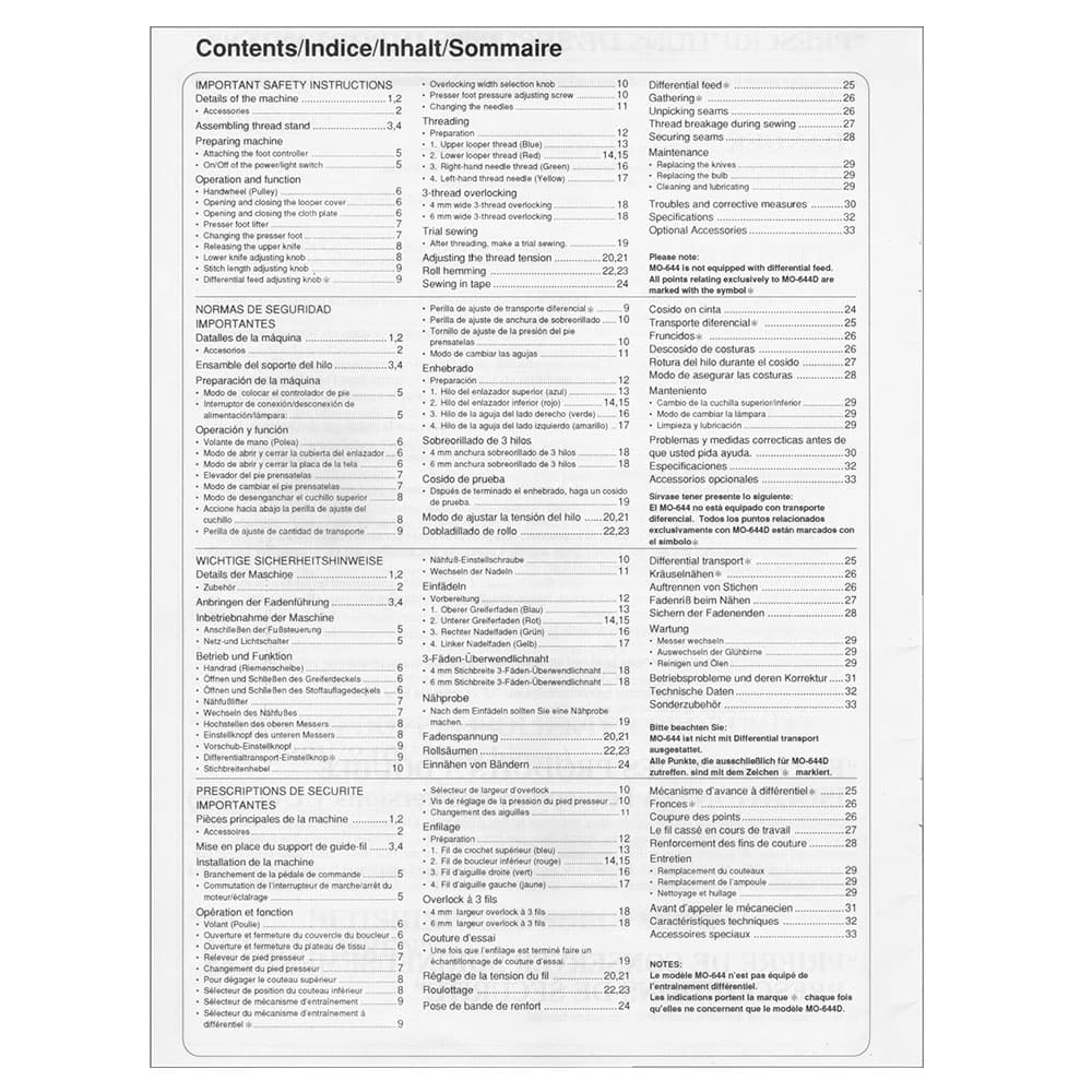 Juki MO-644 Instruction Manual image # 120598
