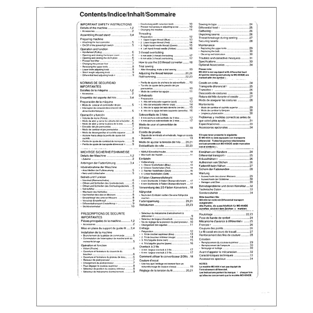 Juki MO-654 Instruction Manual image # 120666