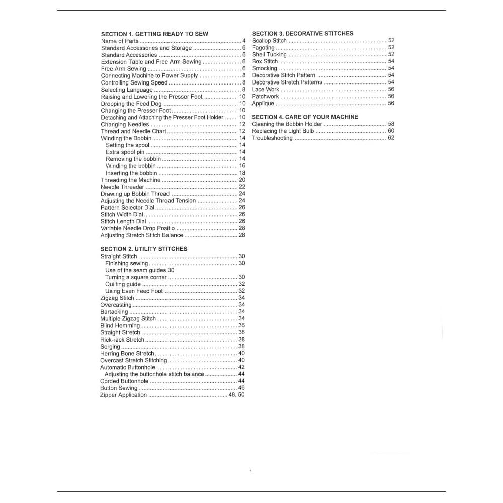 Janome Sew Precise Instruction Manual image # 117152