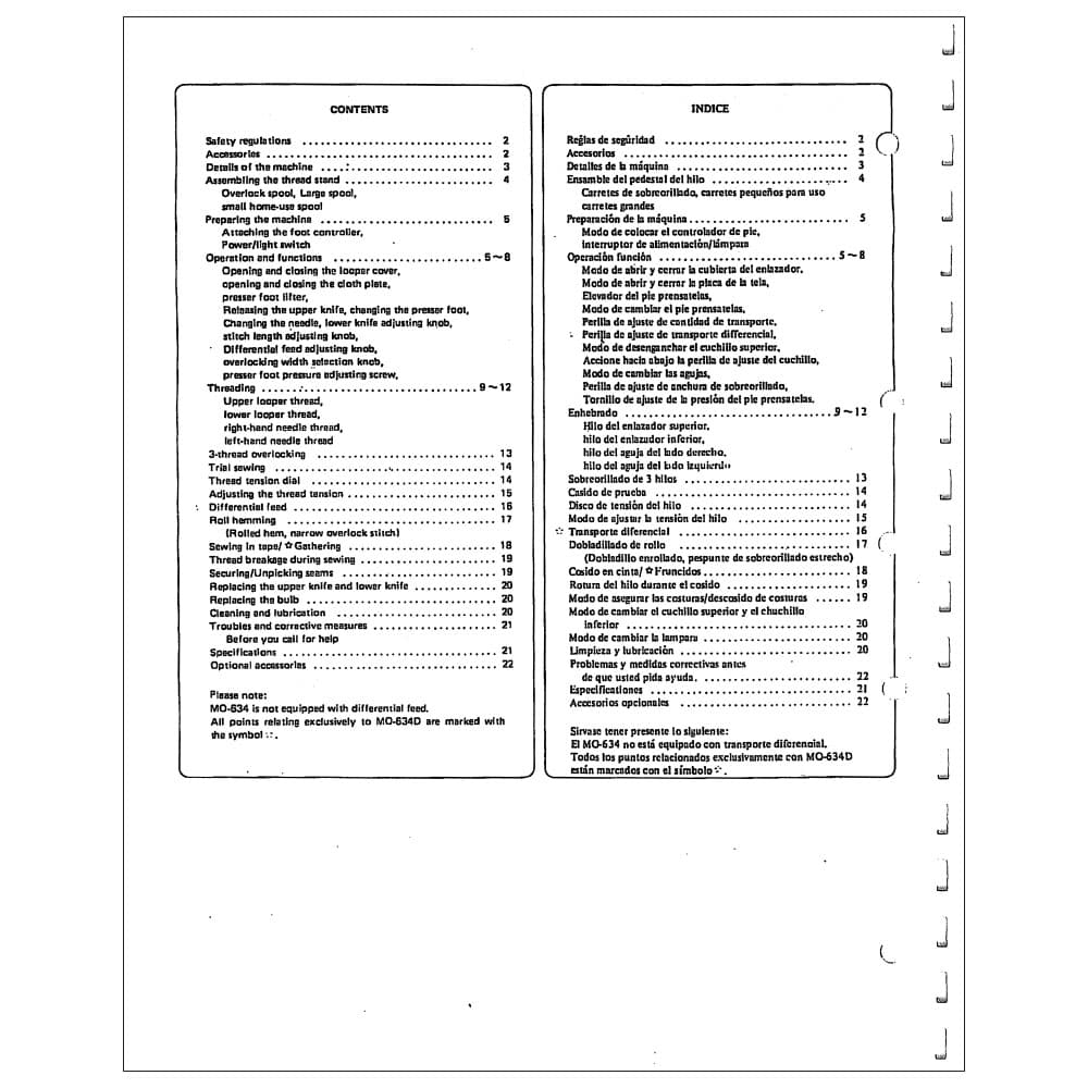 Juki MO-634 Instruction Manual image # 119844