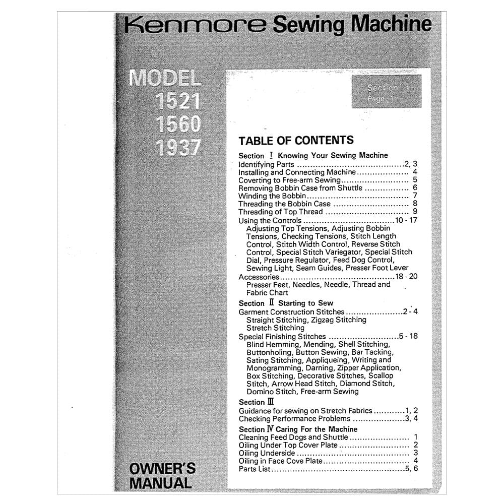 Kenmore 148.15600 Instruction Manual image # 120700