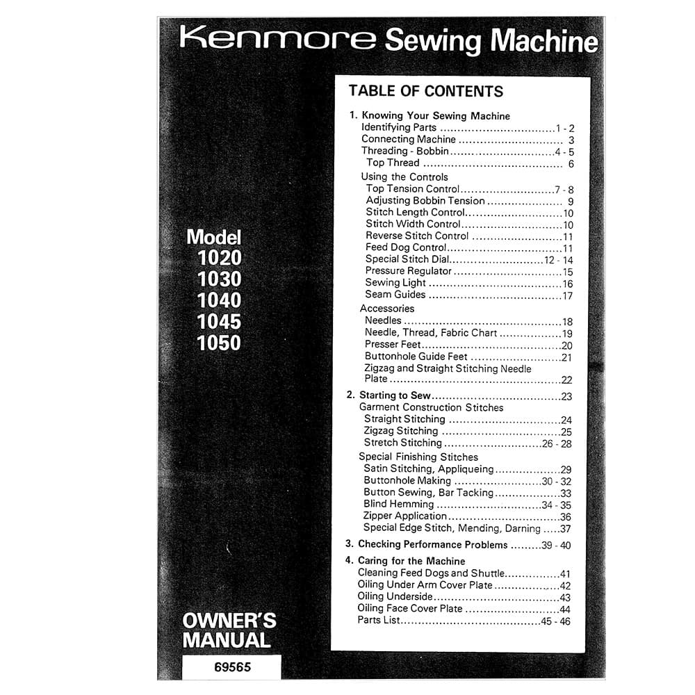 Kenmore 158.10302 Instruction Manual image # 120713