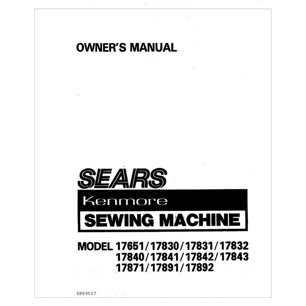 Kenmore 158.17841 Models Instruction Manual image # 120867