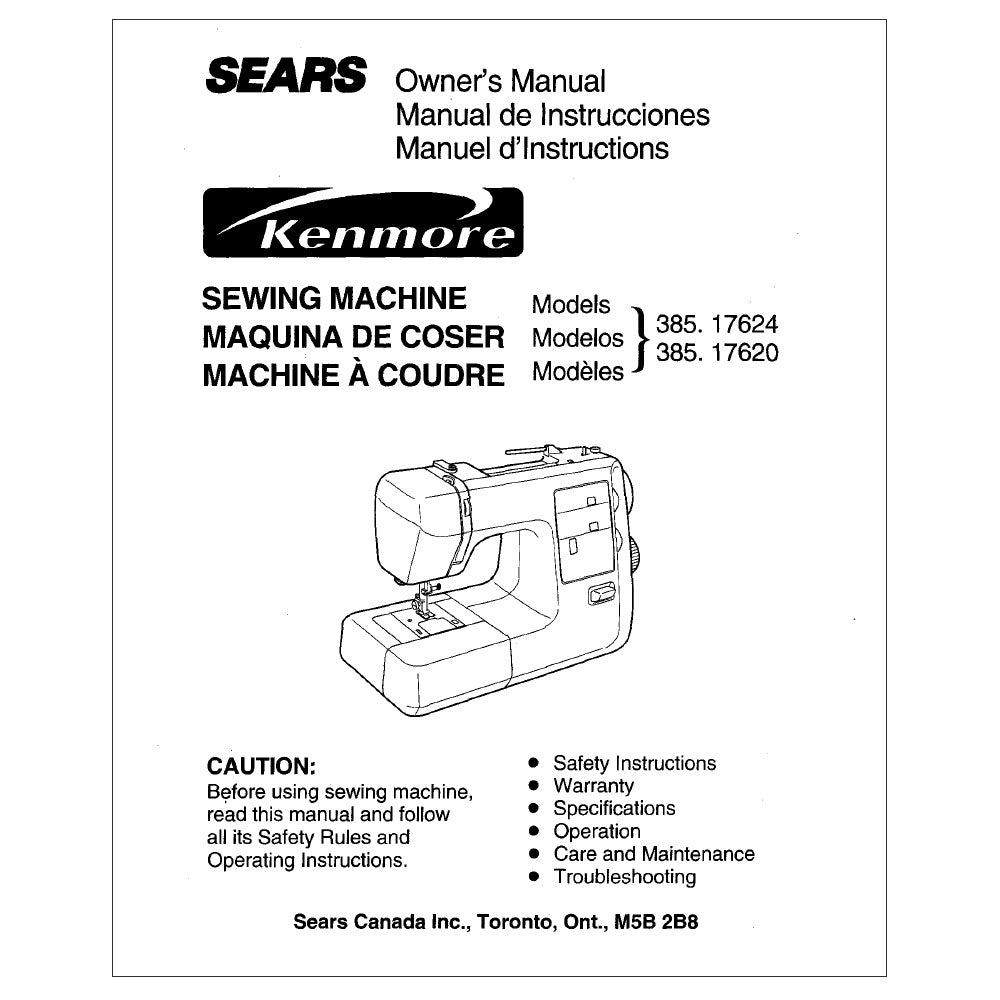 Kenmore 385.17620 Instruction Manual image # 117391