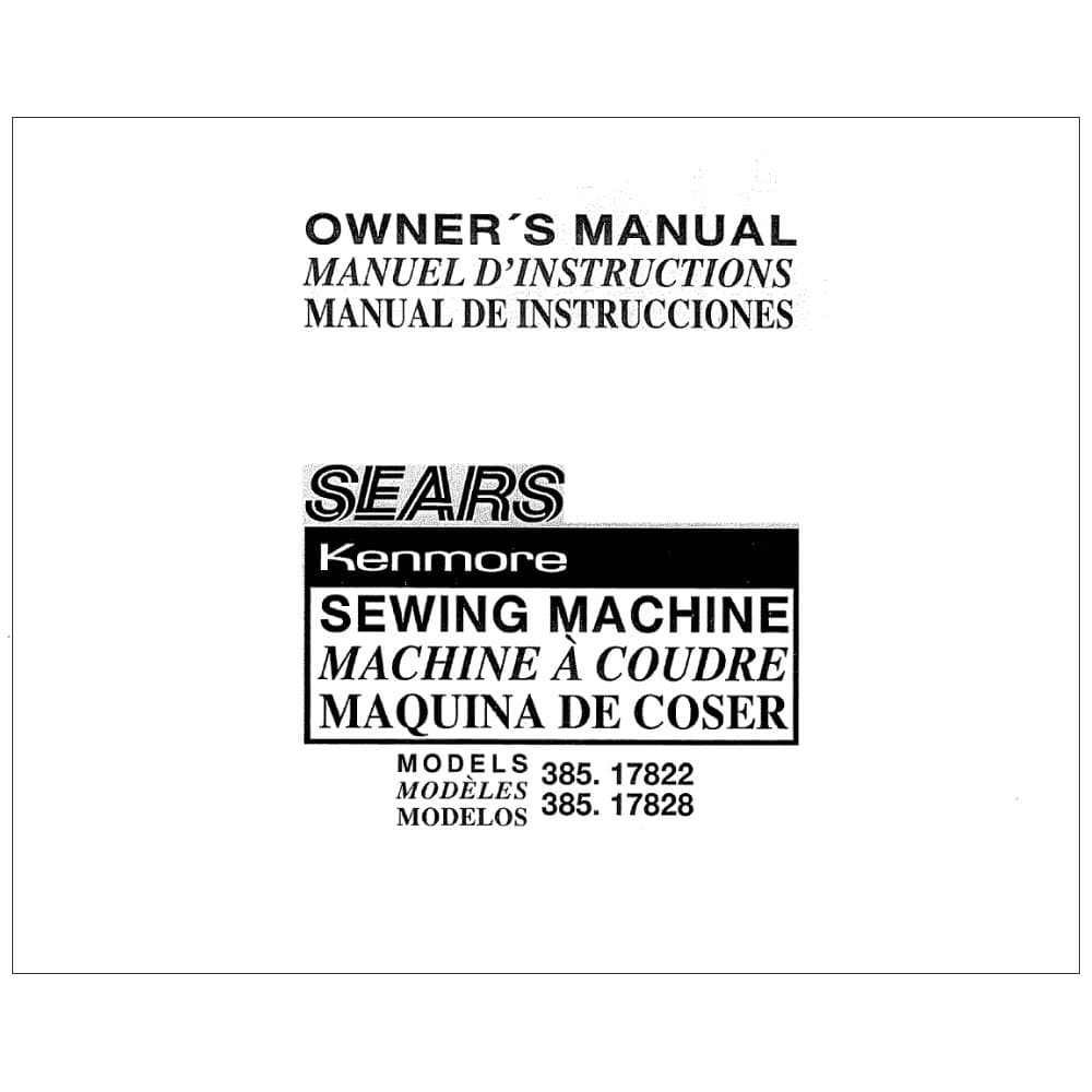 Kenmore 385.17822 Instruction Manual image # 117375