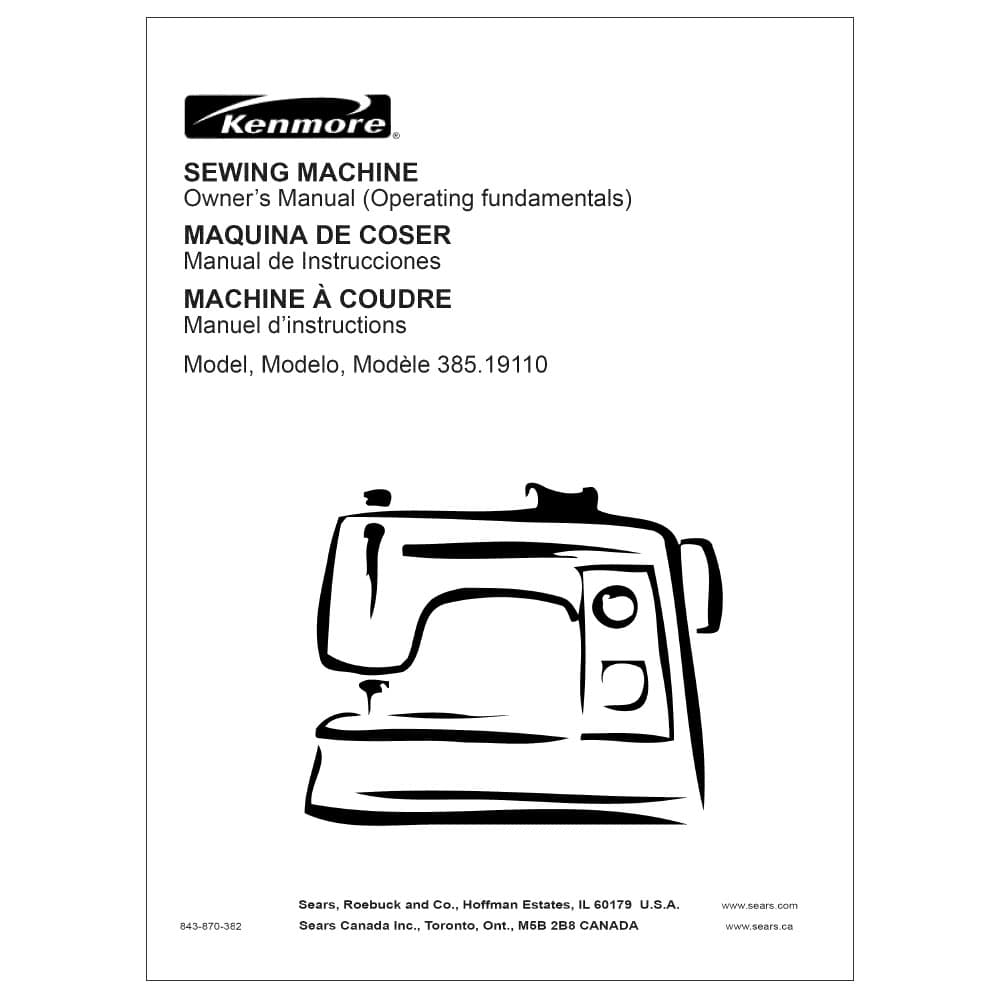 Kenmore 385.19110 Instruction Manual image # 118137