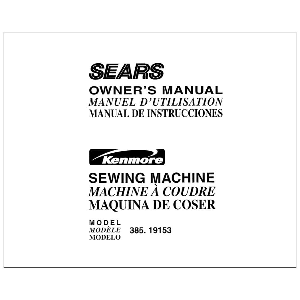 Kenmore 385.19153 Instruction Manual image # 118088