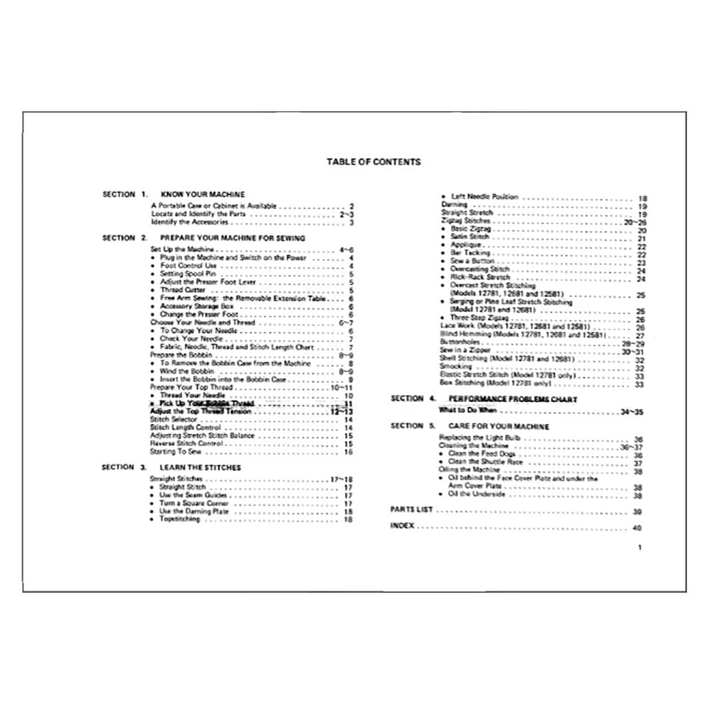 Kenmore 385.11682 Models Instruction Manual image # 121072