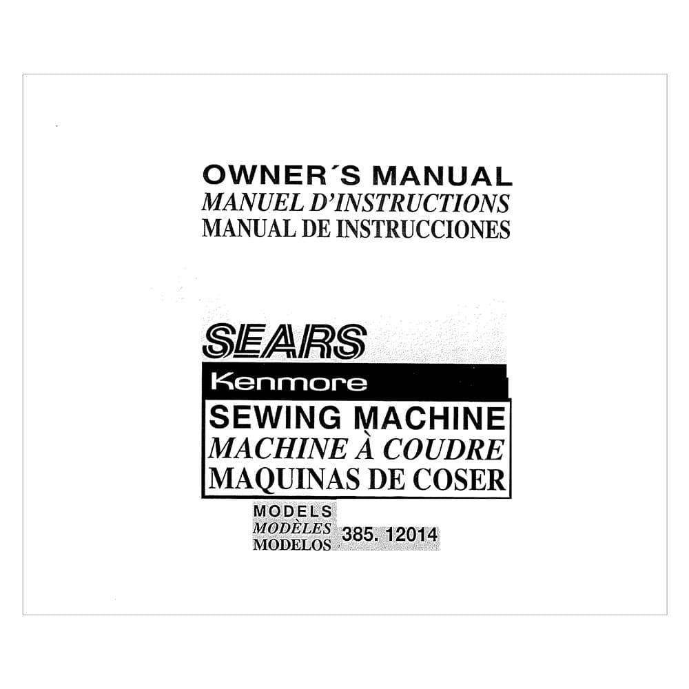 Kenmore 385.12014 Models Instruction Manual image # 121093
