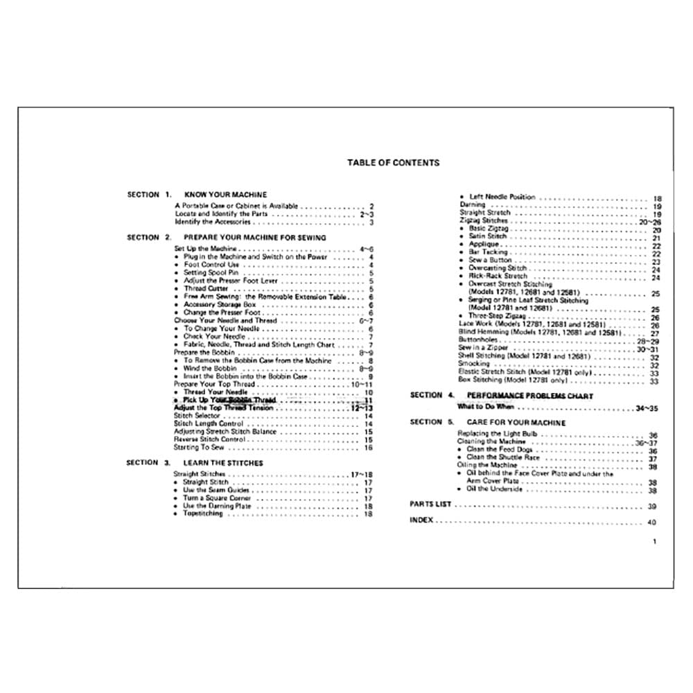 Kenmore 385.12581 Models Instruction Manual image # 121129