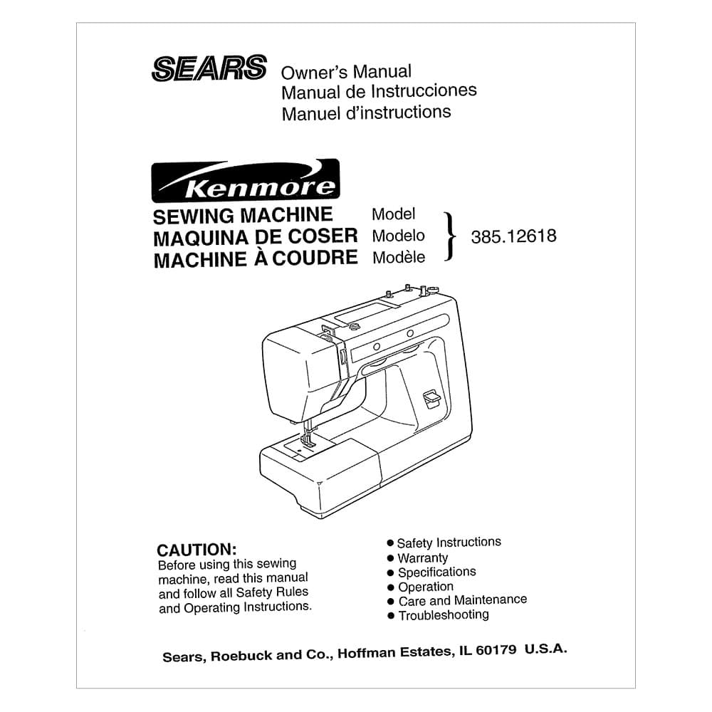 Kenmore 385.12618 Models Instruction Manual image # 121136