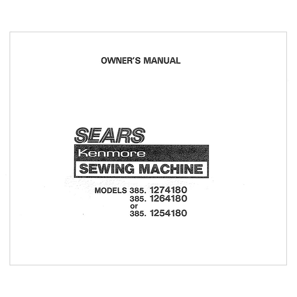Kenmore 385.1264180 Instruction Manual image # 121137