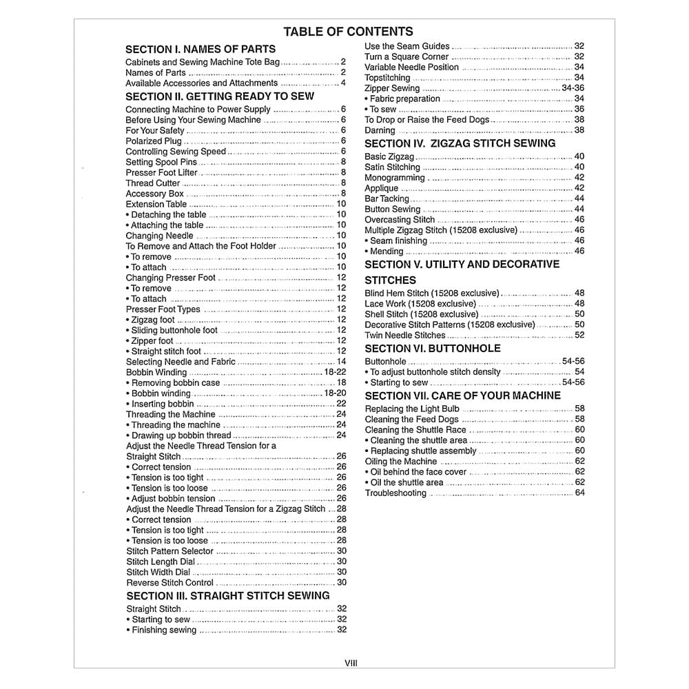 Kenmore 385.15208 Models Instruction Manual image # 121166