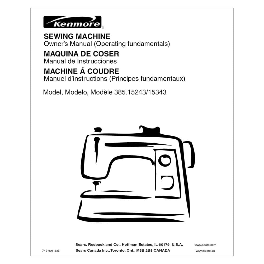 Kenmore 385.15343600 Instruction Manual image # 121425