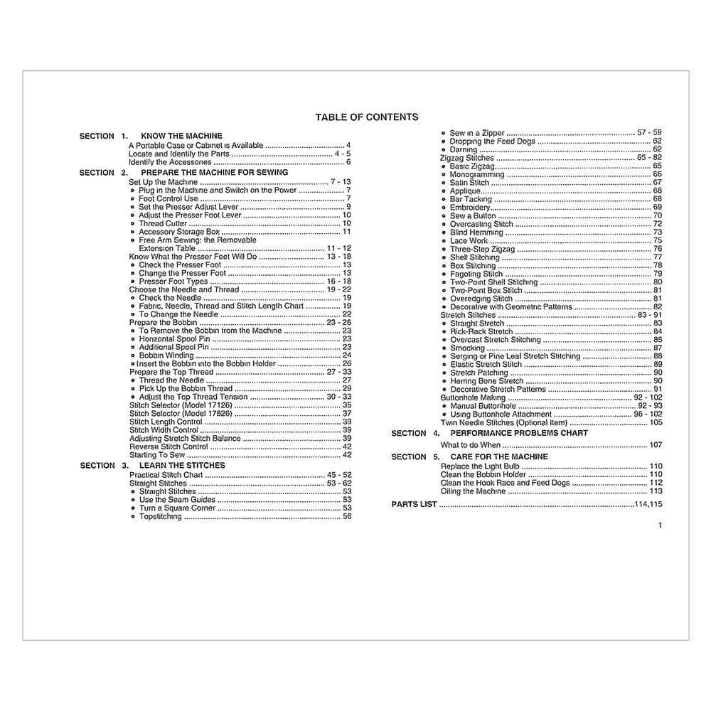 Kenmore 385.17826 Models Instruction Manual image # 121284