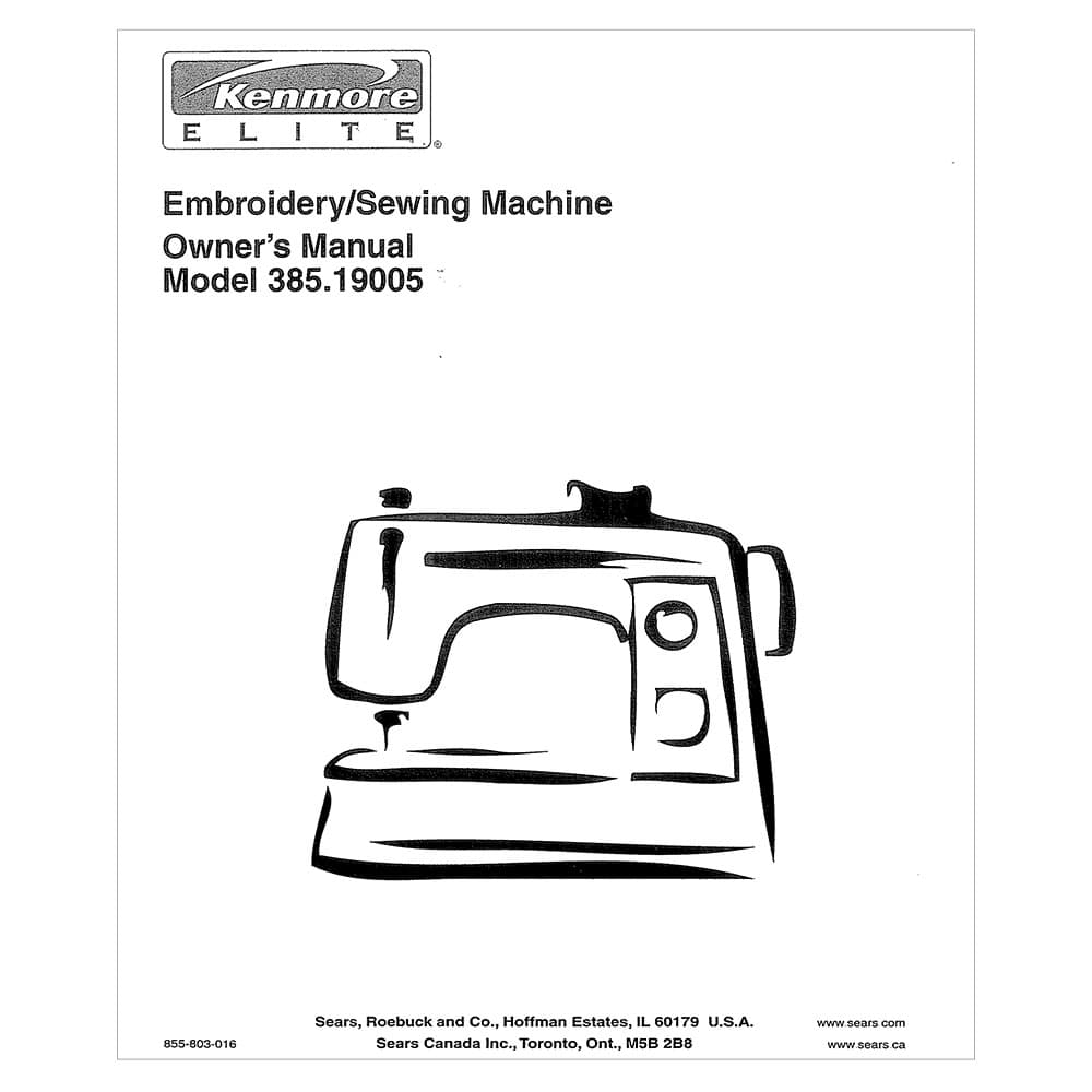 Kenmore 385.19005 Models Instruction Manual image # 121306