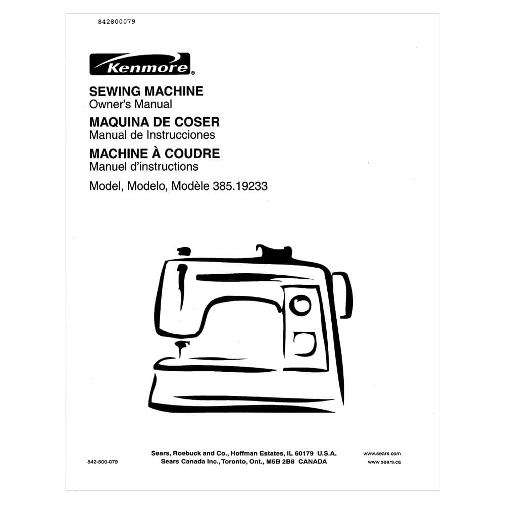 Kenmore 385.19233 Models Instruction Manual image # 121329