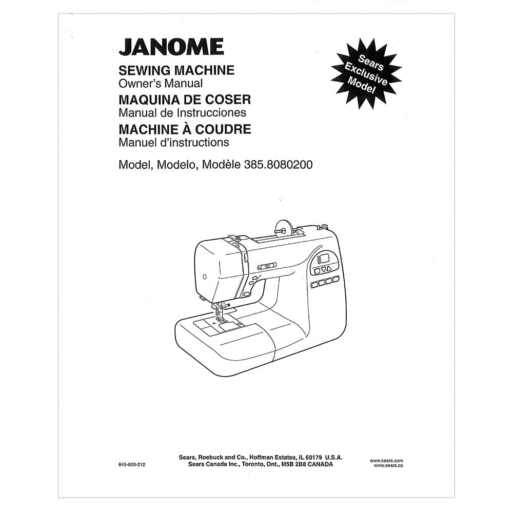 Kenmore 385.8080200 Instruction Manual image # 121410