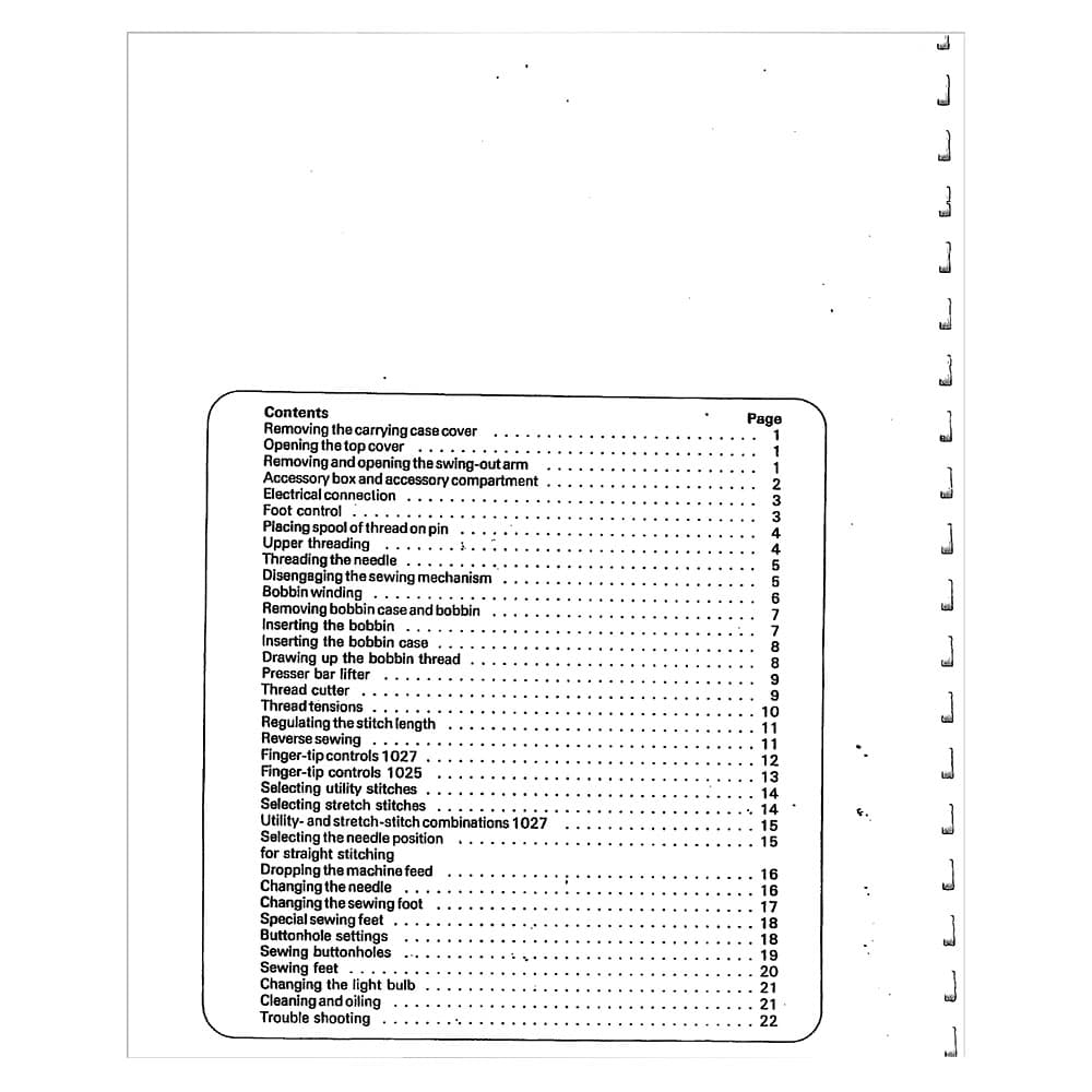 Pfaff Tipmatic 1025 Instruction Manual image # 122284