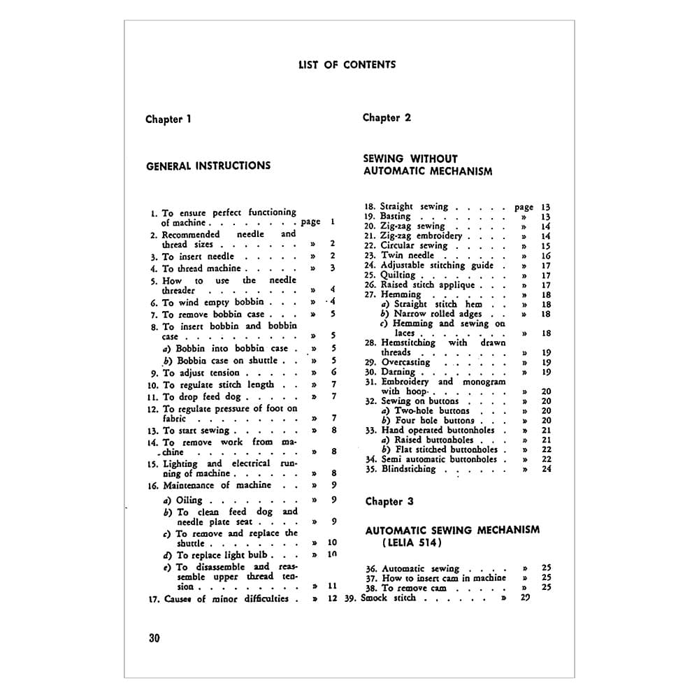 Necchi 513 Instruction Manual image # 121464