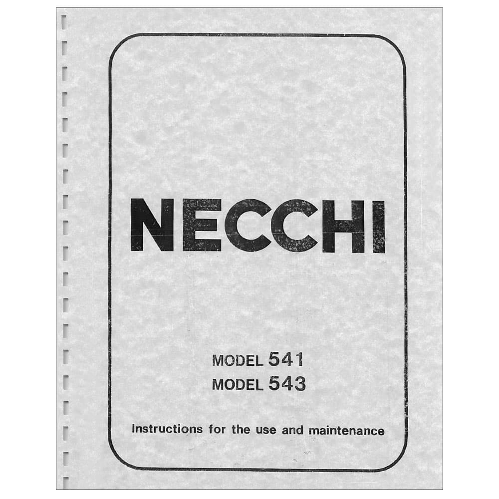 Necchi 541 Instruction Manual image # 117058