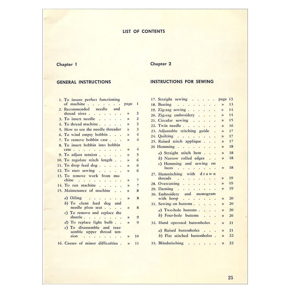 Necchi Miranda Instruction Manual image # 122200