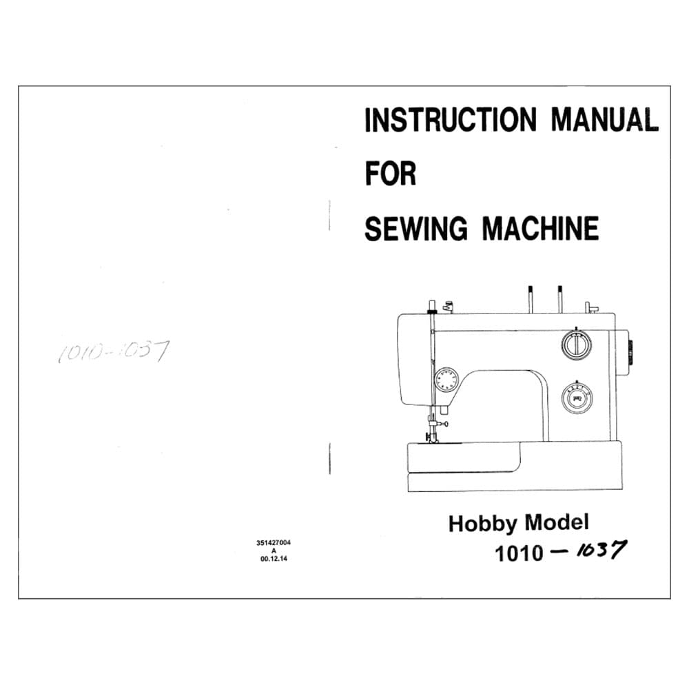 Pfaff Hobby 1037 Instruction Manual image # 122302
