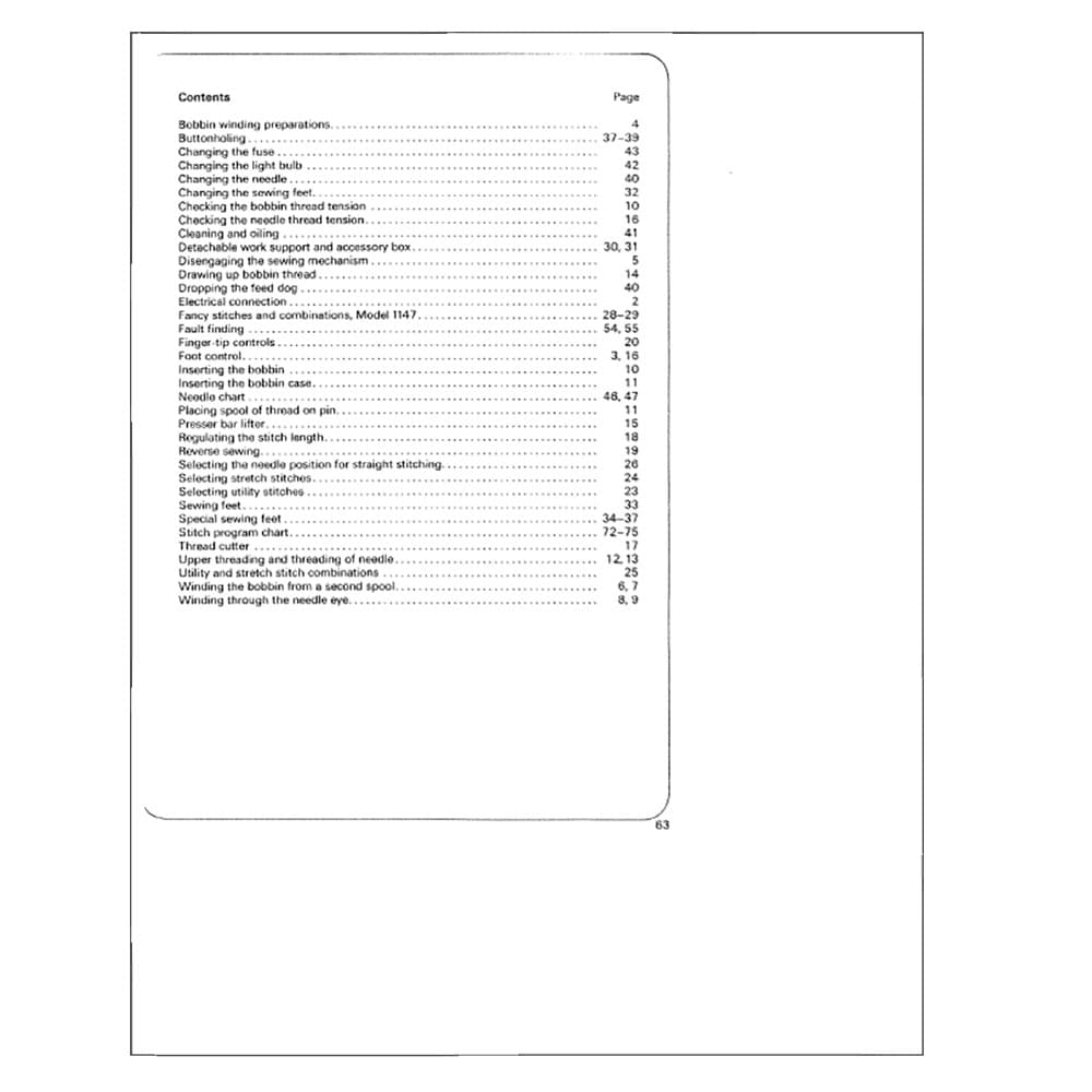 Pfaff Tipmatic 1045 Instruction Manual image # 122307