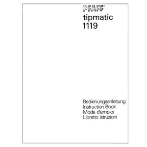 Pfaff Tipmatic 1119 Instruction Manual image # 122320