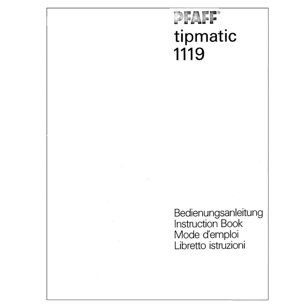 Pfaff Tipmatic 1119 Instruction Manual image # 122320