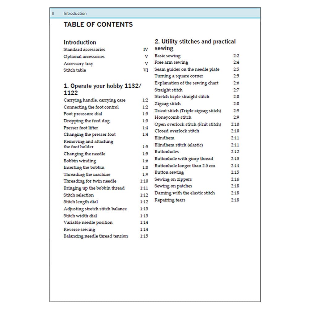 Pfaff Hobby 1122 Instruction Manual image # 122324