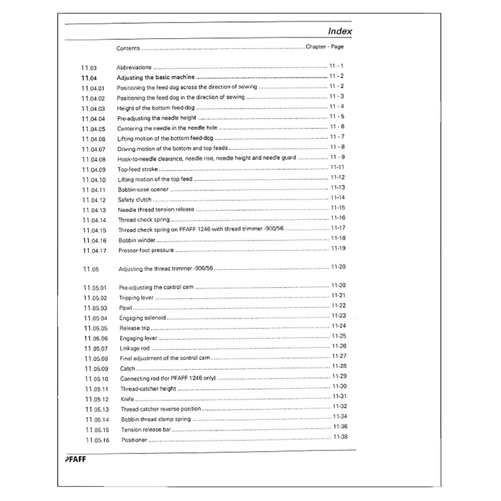 Pfaff 1246 Instruction Manual image # 122383