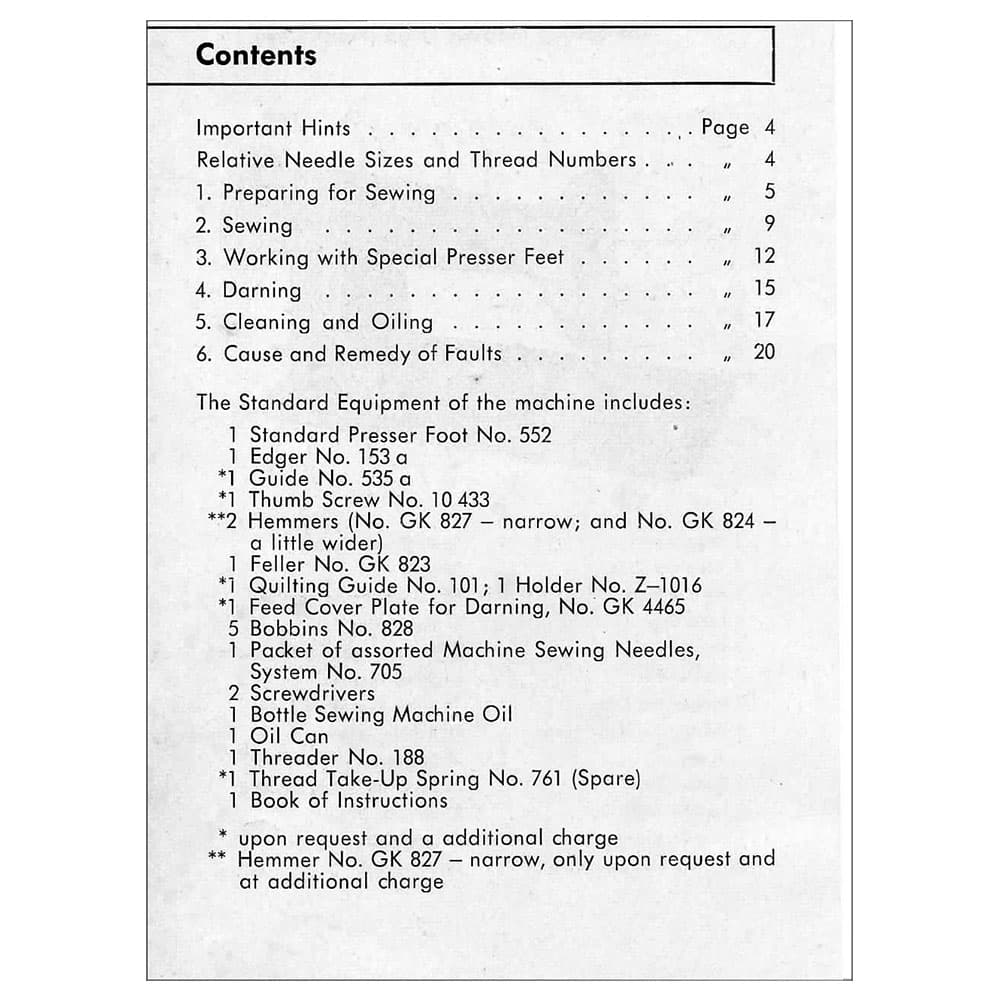 Pfaff 16 Instruction Manual image # 122441