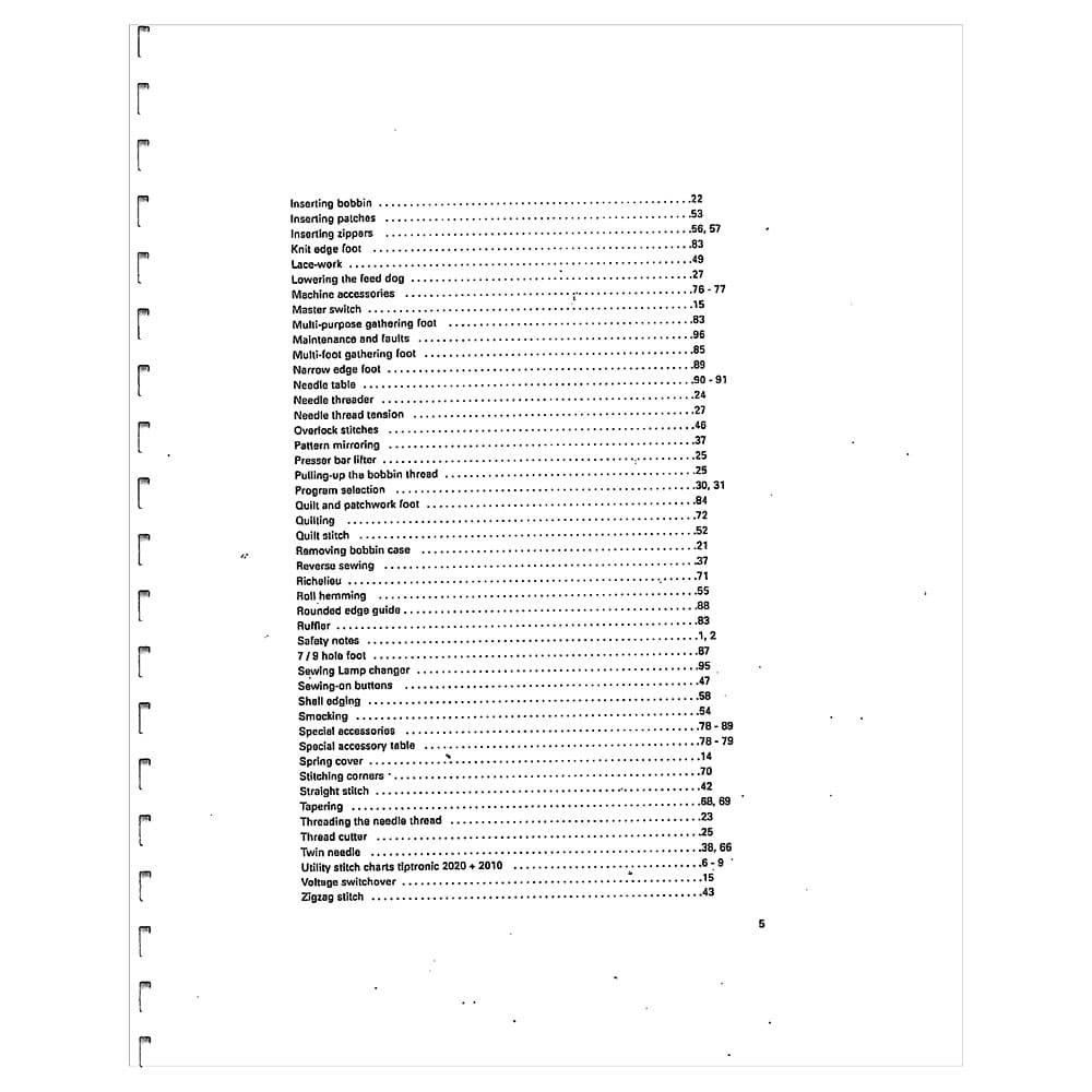 Pfaff Tiptronic 2020 Instruction Manual image # 122458