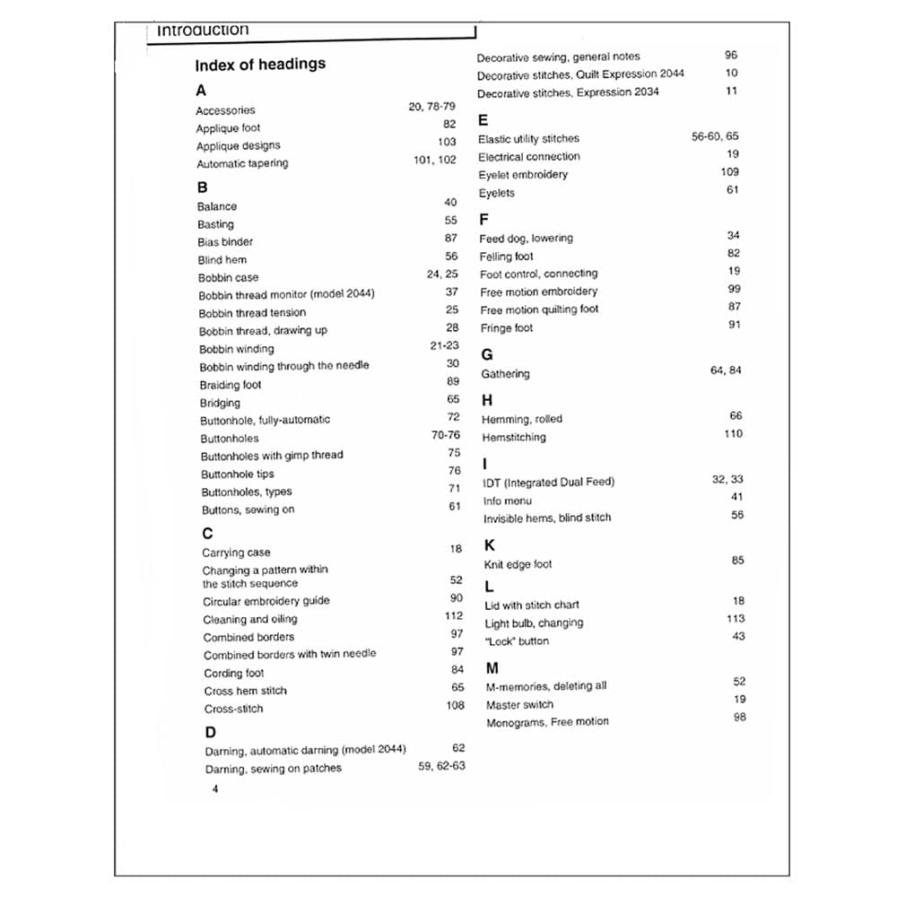Pfaff Expression 2034 Instruction Manual image # 122494