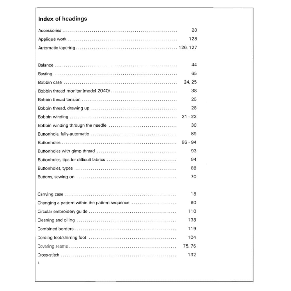 Pfaff Tiptronic 2040 Instruction Manual image # 122504
