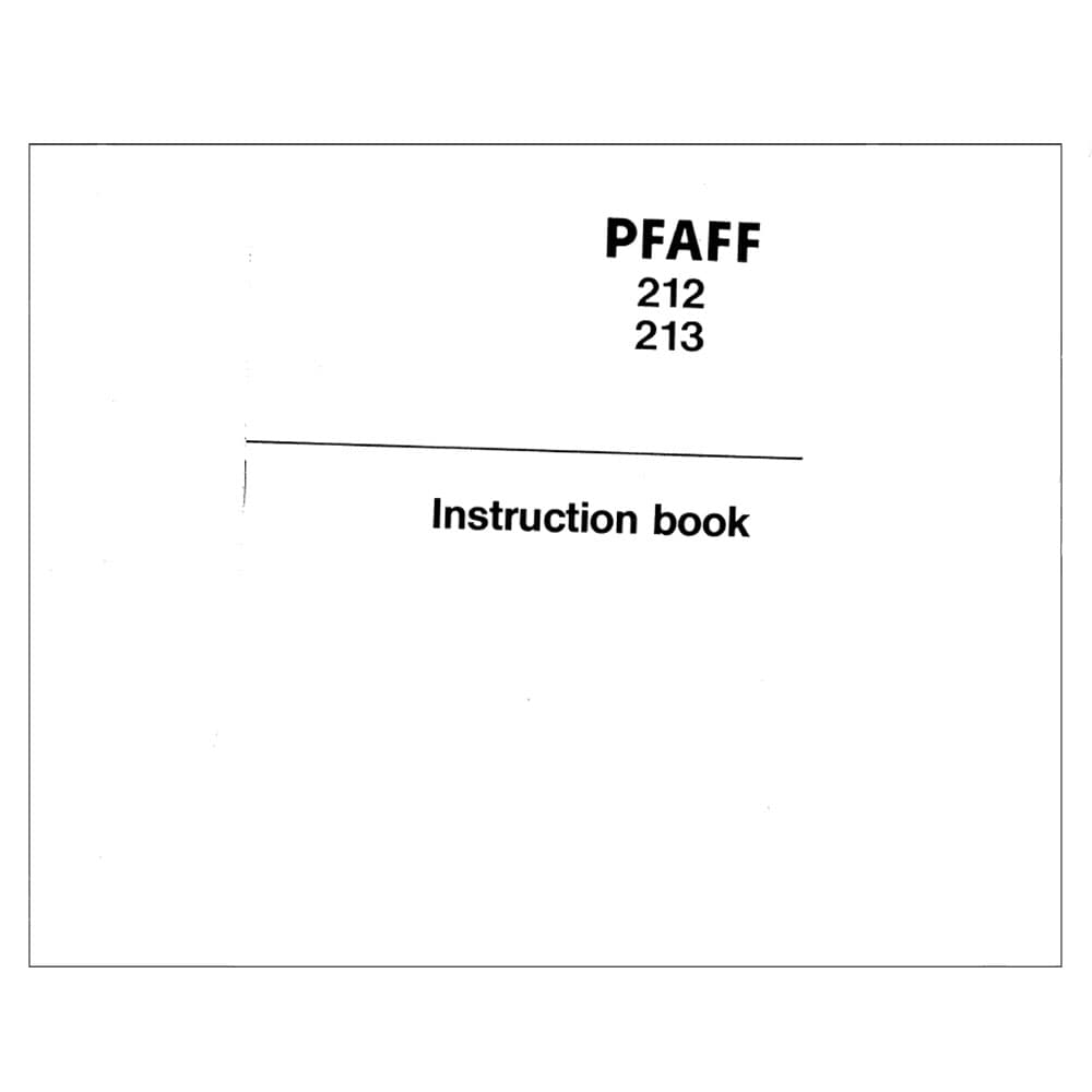 Pfaff 213 Instruction Manual image # 122574